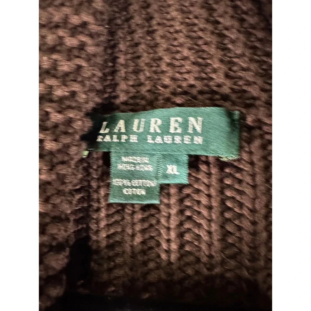 Lauren Ralph Lauren Brown Cardigan Sweater
Cotton. - Picture 2 of 7